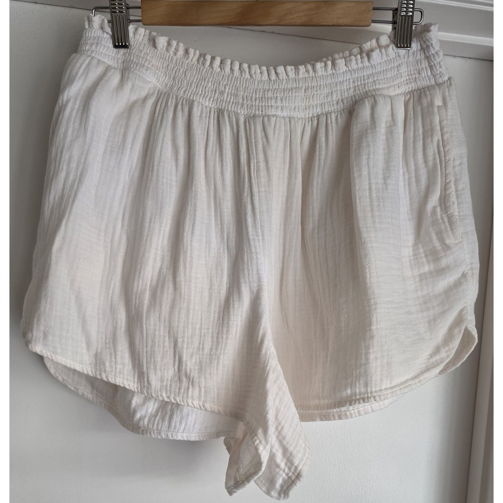 Aerie Women's XL White Cotton Casual Shorts 2.5in Inseam Athleisure